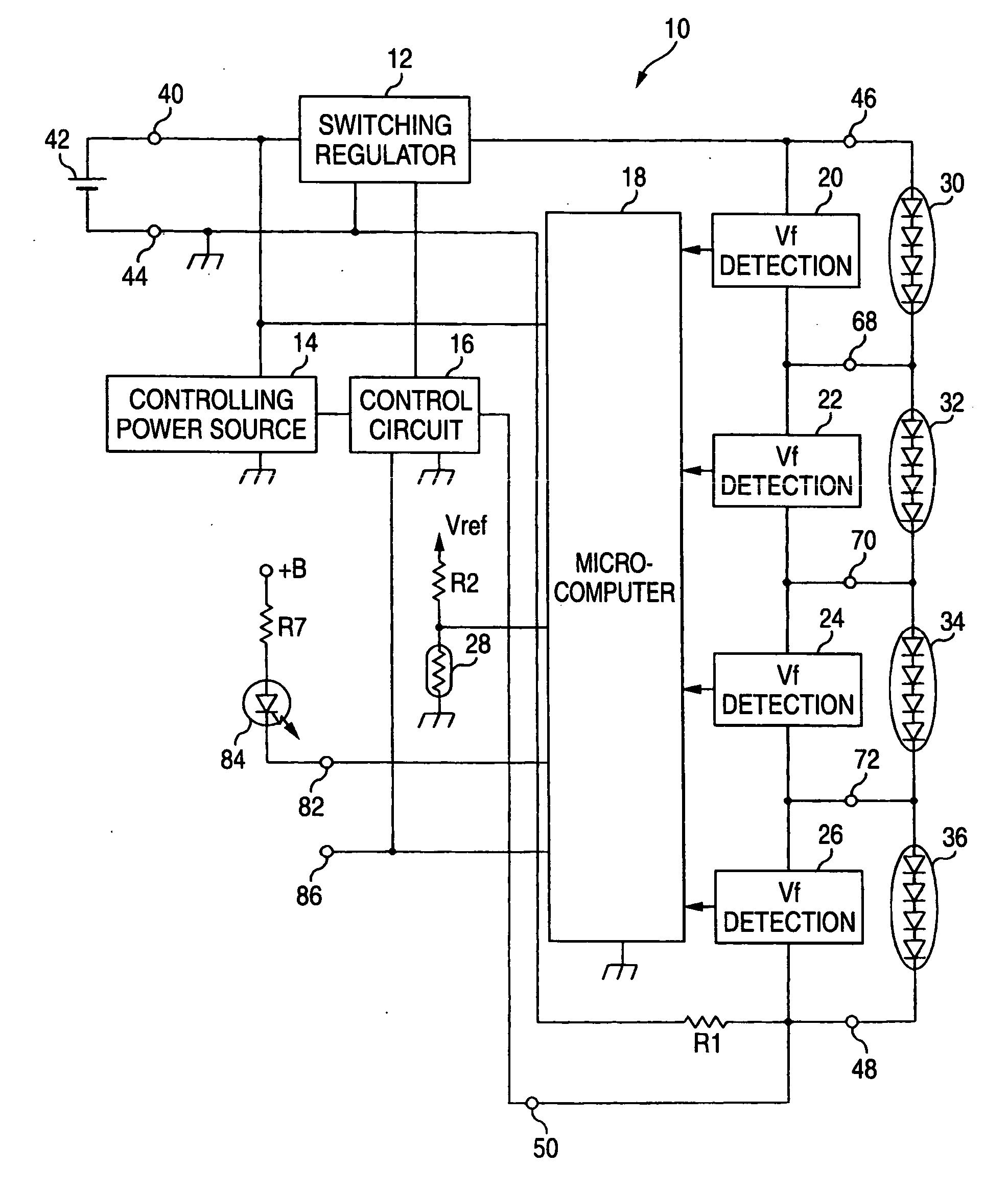 Lighting controller for lighting device for vehicle