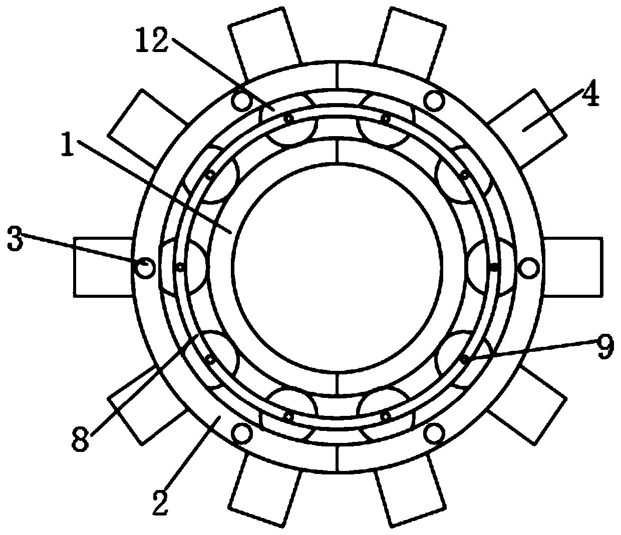 Powder metallurgy bearing for supporting motor rotor in a motor