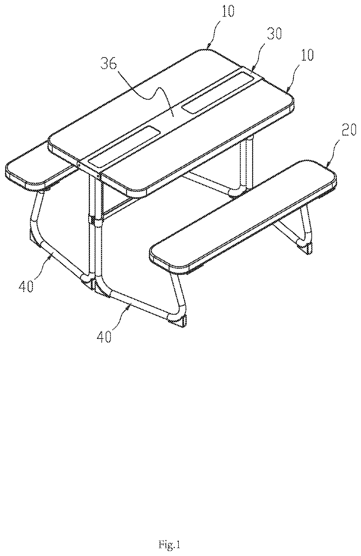 Folding stool or folding table