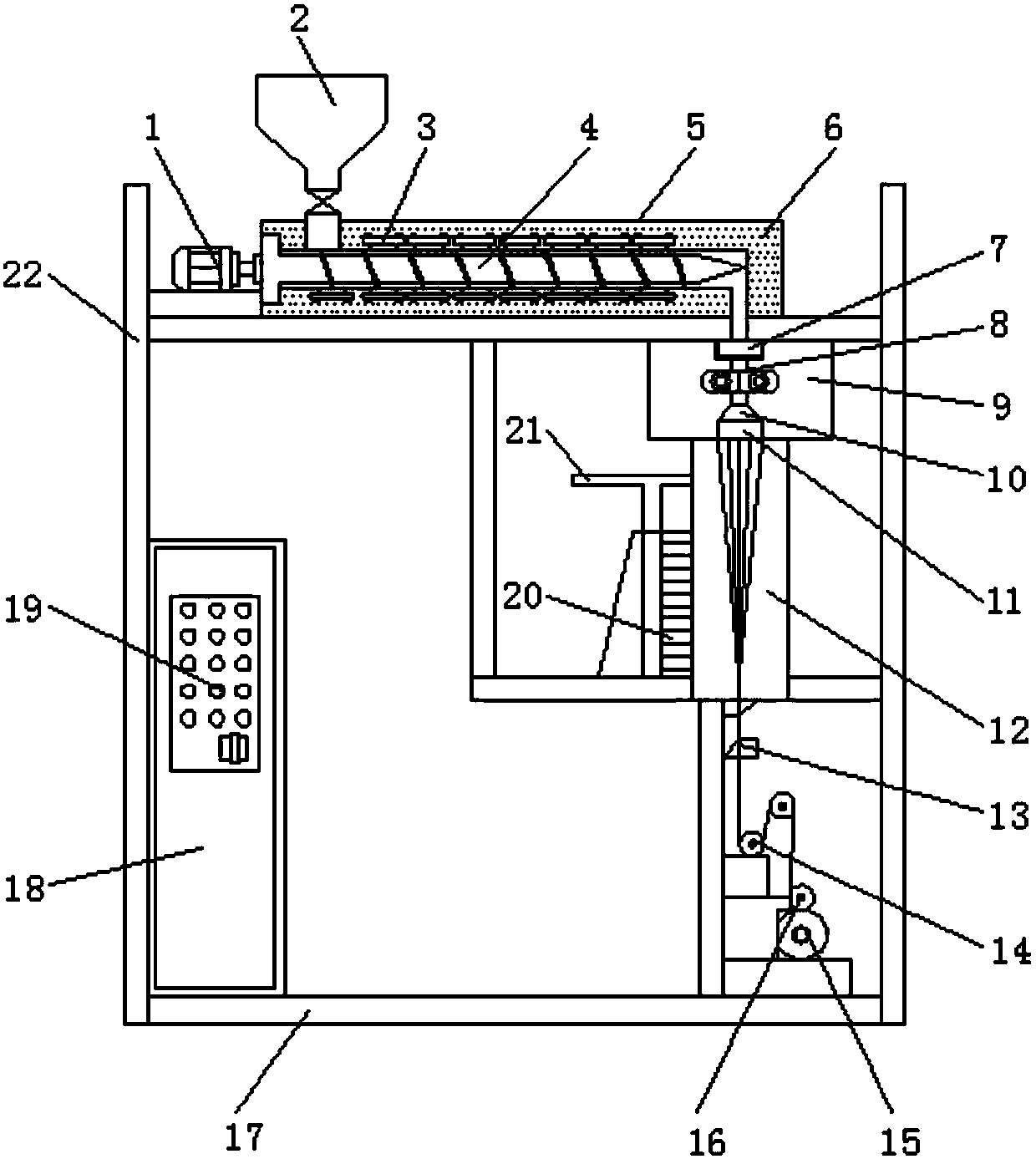 Efficient melt spinning machine