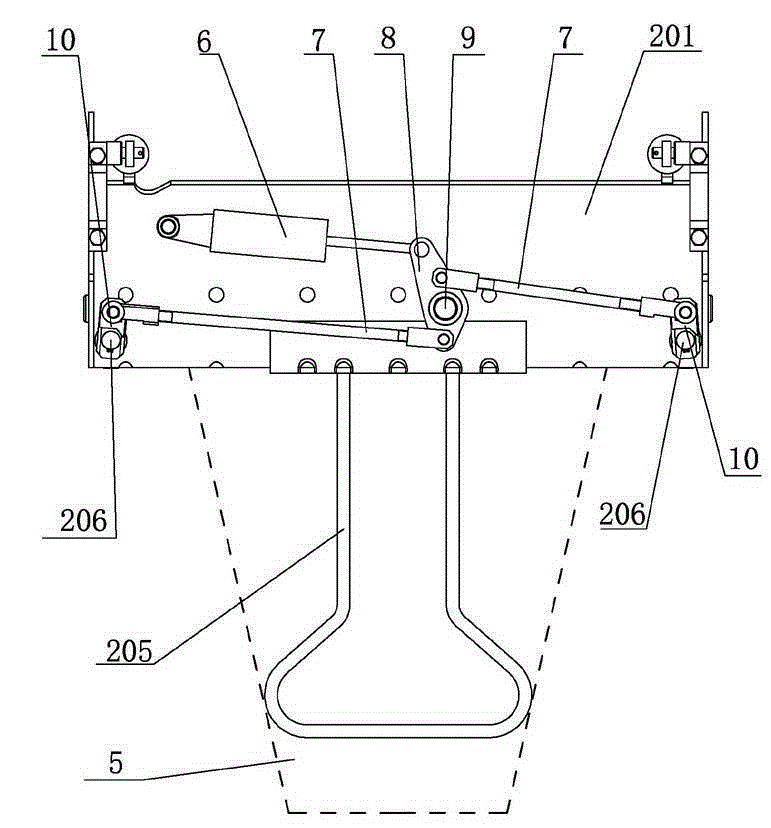 Trash can clamping device