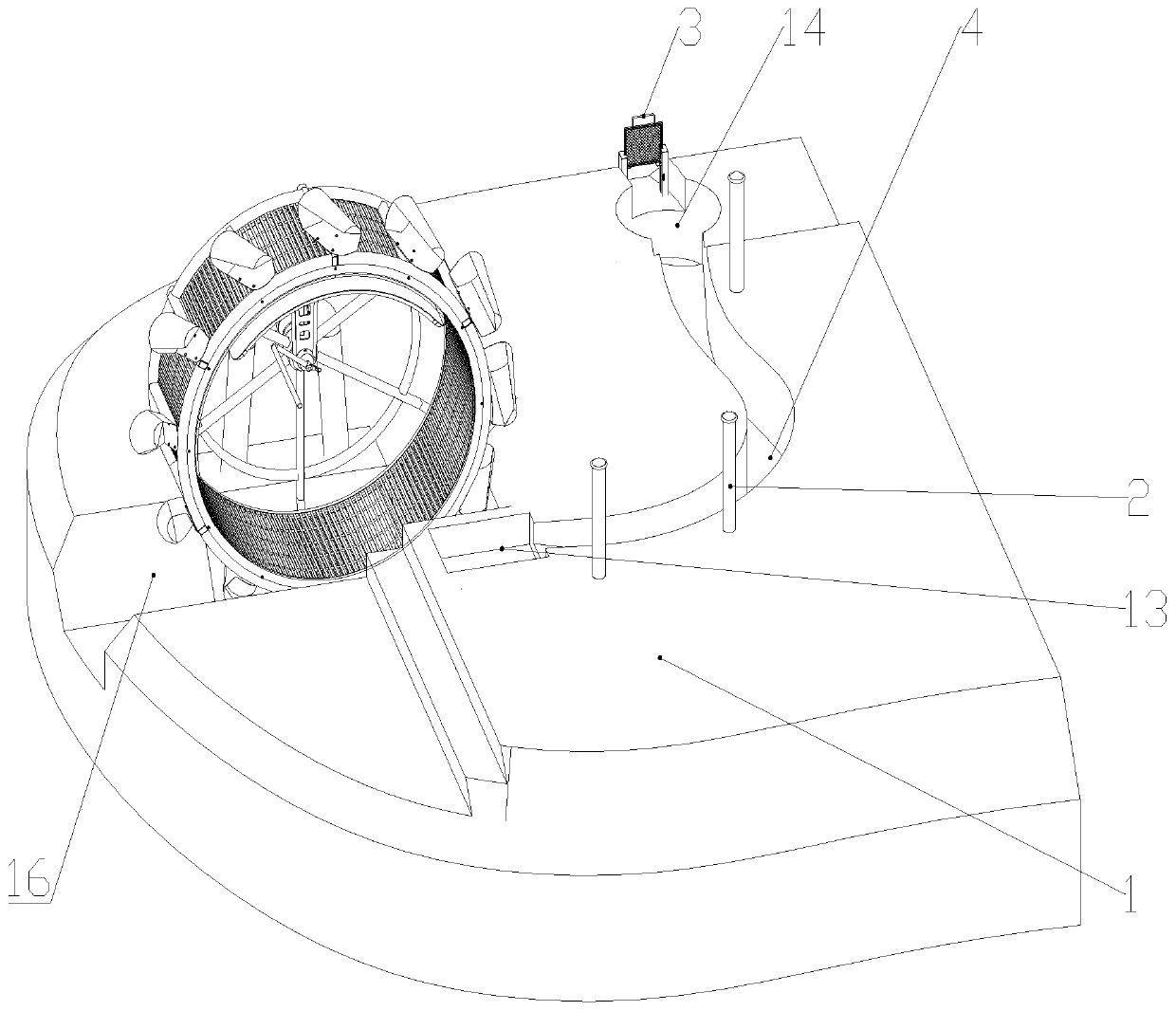 Rotating wheel type fish intelligently-capturing device