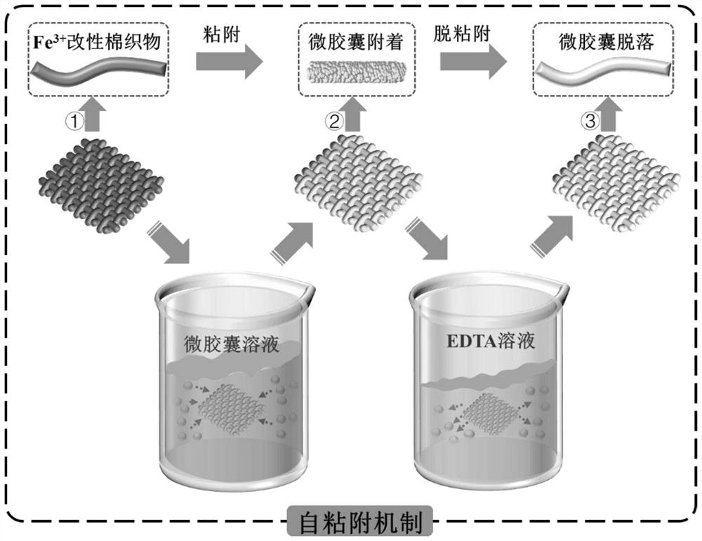 Controllable perfuming self-adhesive microcapsule for textiles as well as preparation and application of controllable perfuming self-adhesive microcapsule