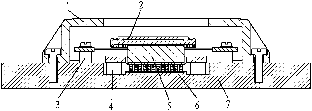 A star sensor image detector assembly