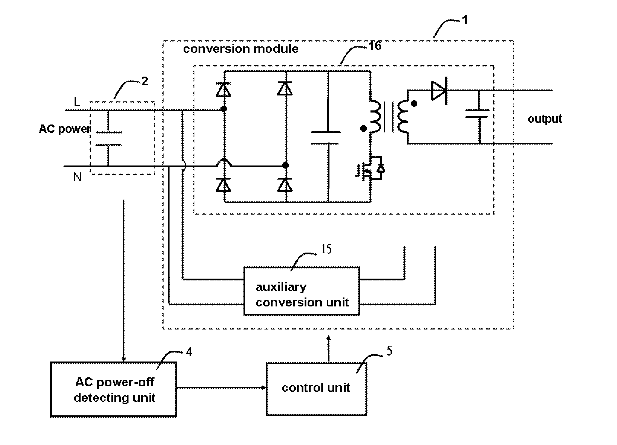 Capacitor discharging circuit and converter