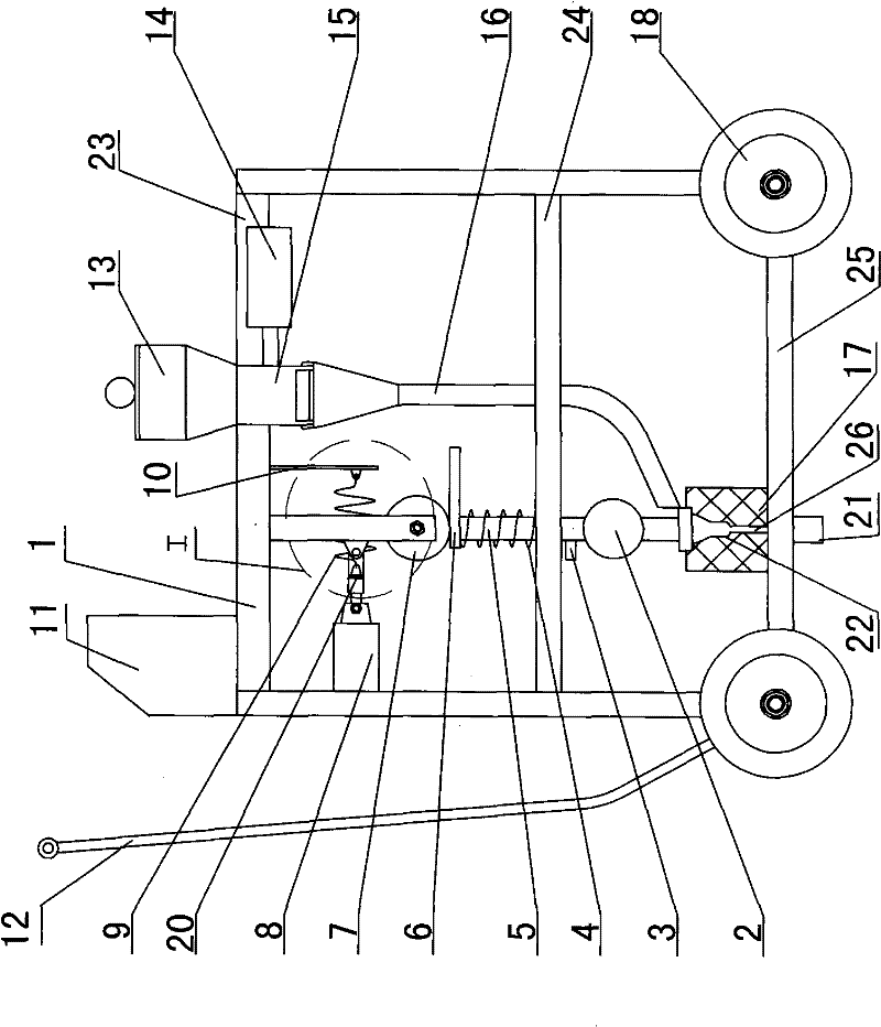 Pneumatic seed shooting and seeding device