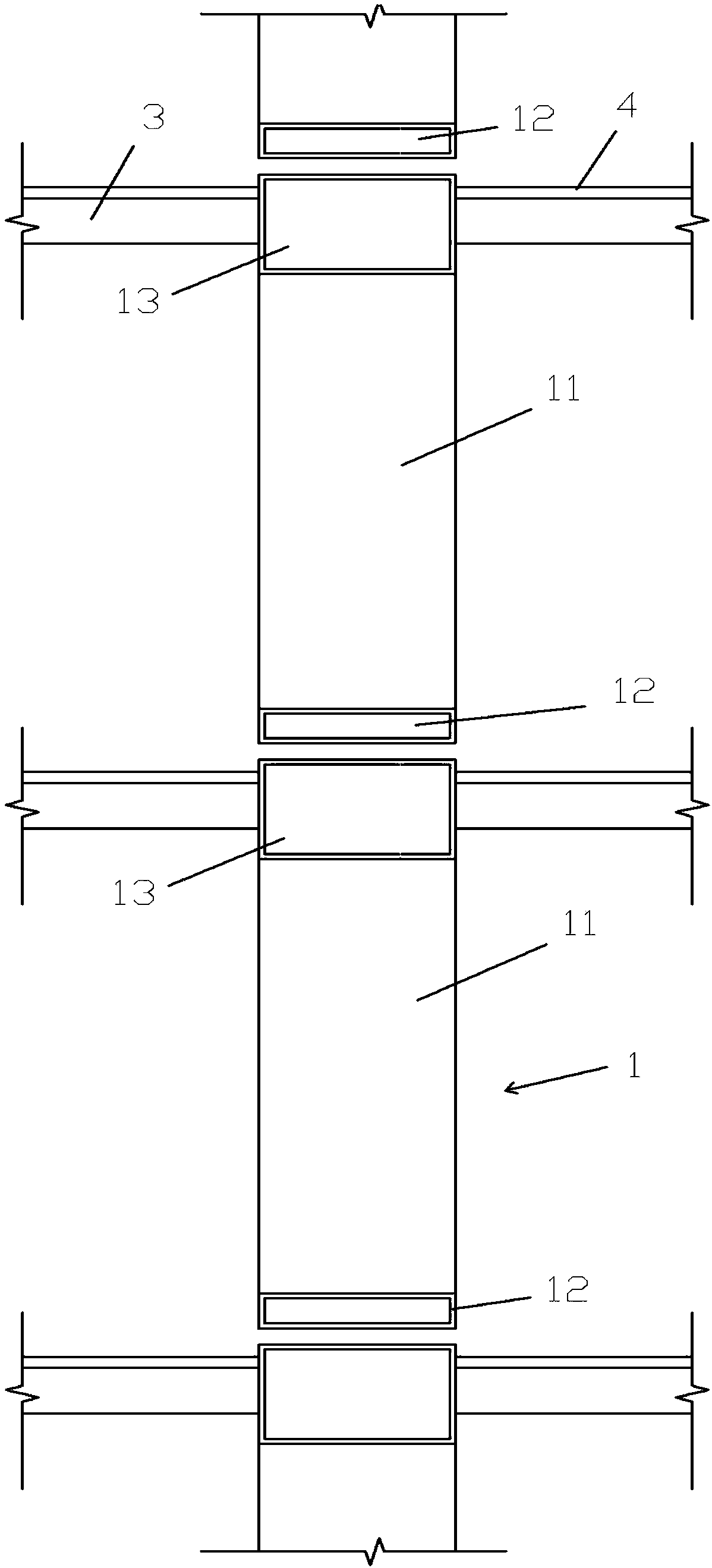 The standard assembly joint of the prefabricated concrete composite column and the composite column formed by the assembly joint