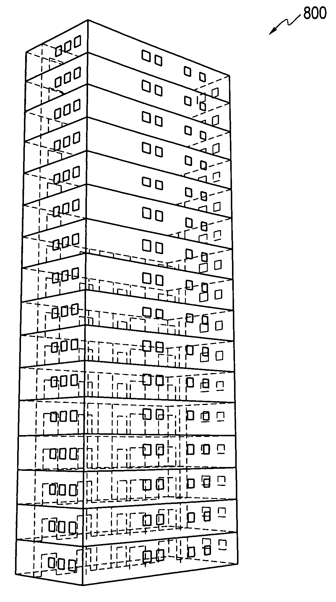 Method and system for distinctively displaying selected floor with sufficient details in a three-dimensional building model