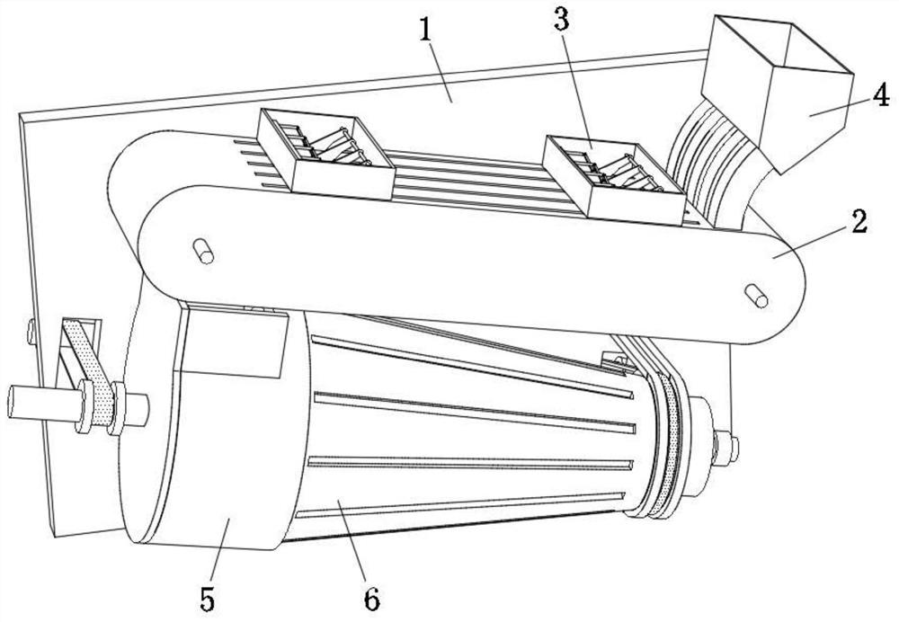 Chinese chestnut hulling device for agricultural production