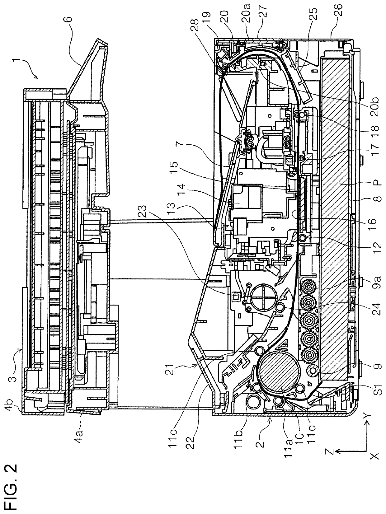 Medium transporting device and recording apparatus