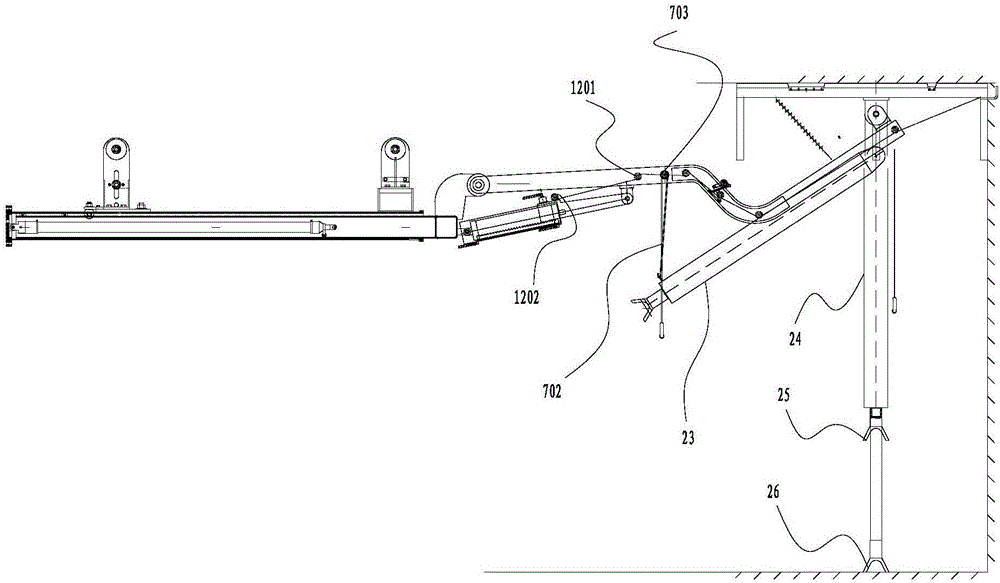 Pneumatic temporary support device for fully-mechanized excavating