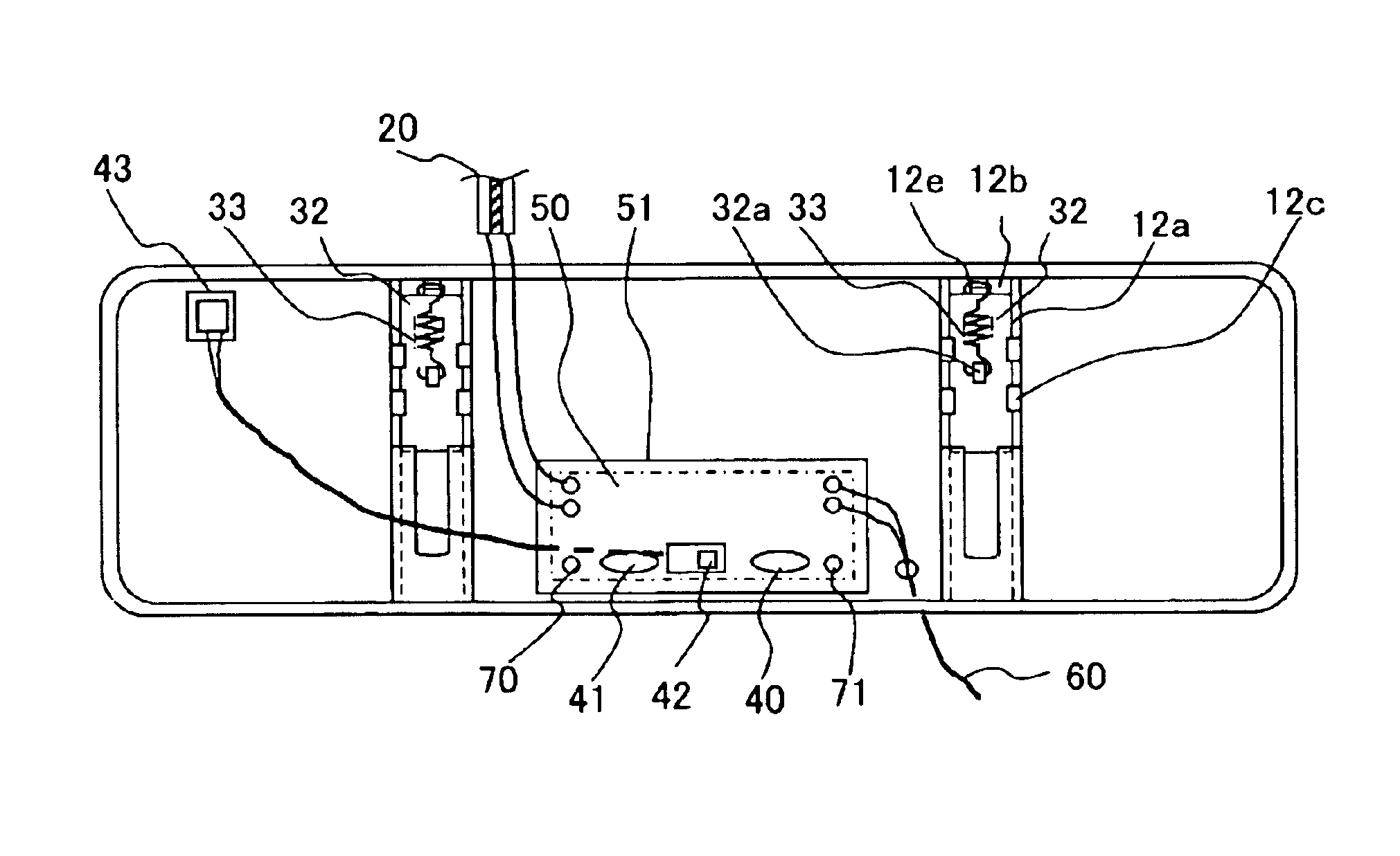 Antiglare mirror apparatus in a vehicle compartment