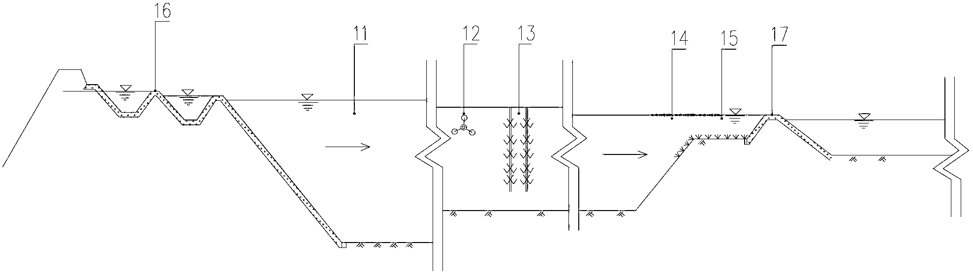 Ecological purification process for raw water from polluted source of drinking water