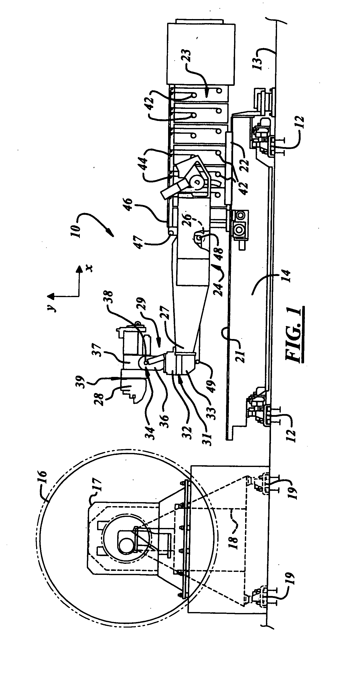 Swiveling and tilting roller axis for web guiding in a fiber placement machine