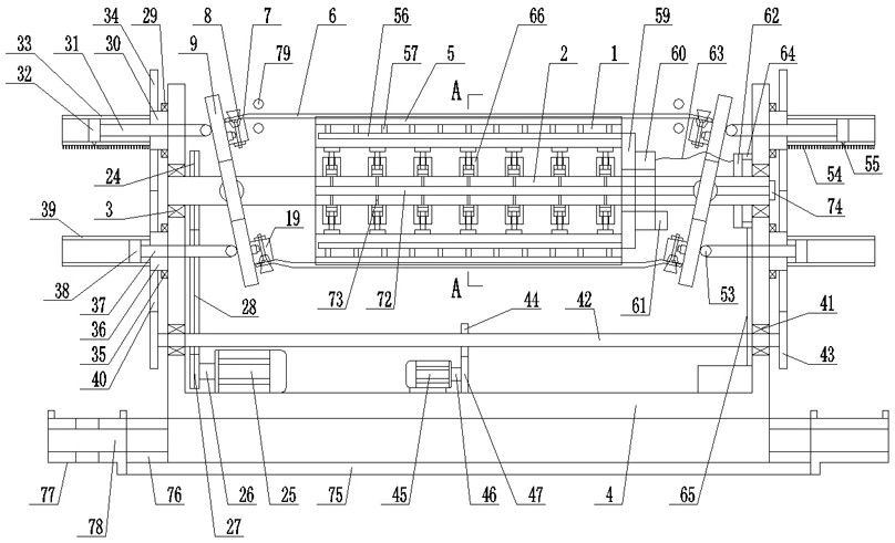 Silica gel strip scutching roller capable of automatically adjusting breadth