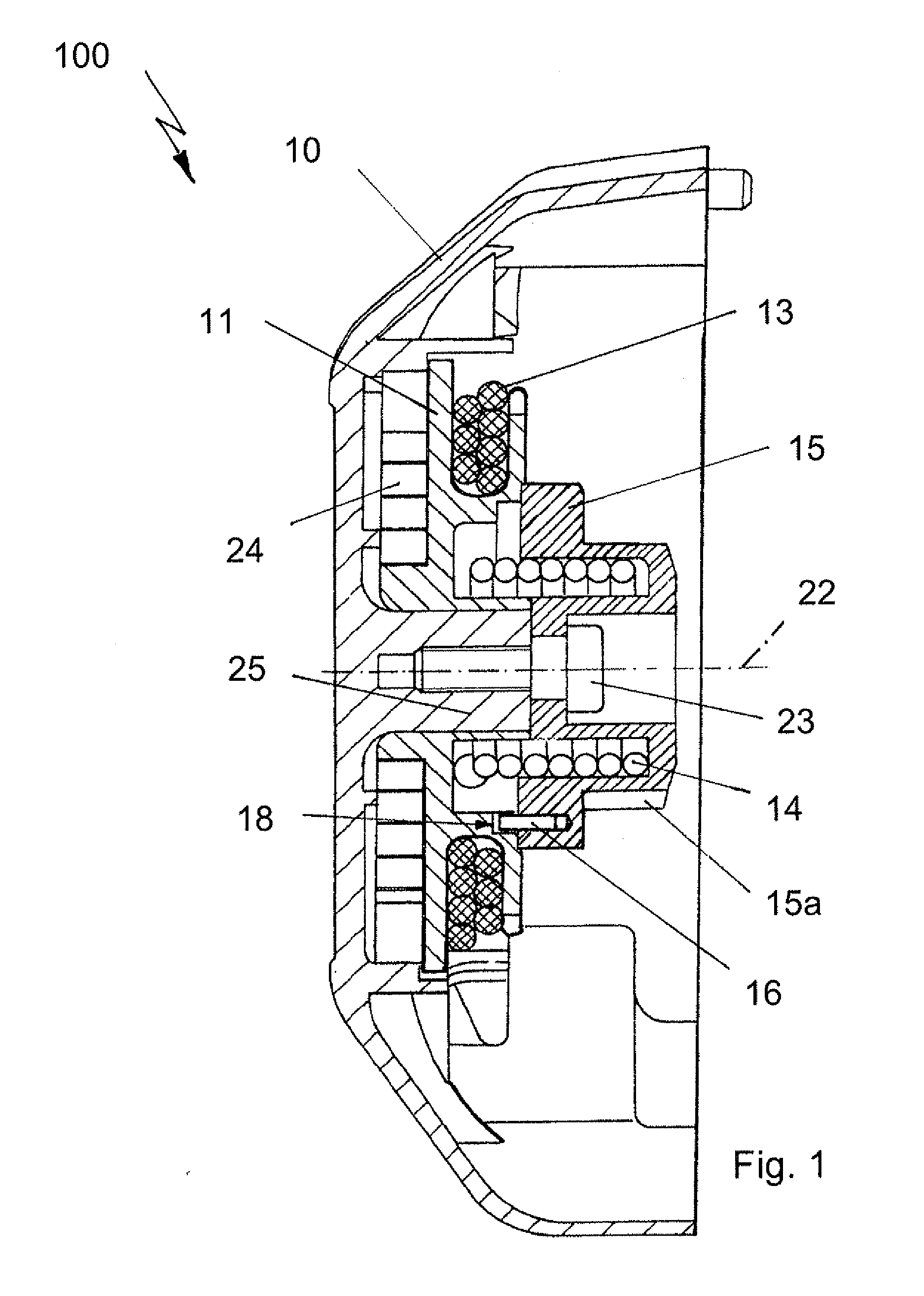 Starting device for an internal combustion engine