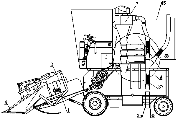 Self-propelled rice and wheat breeding harvester