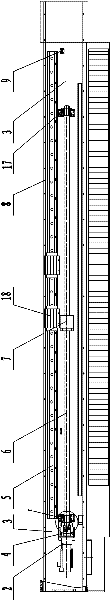 Beam transmission structure for numerical control milling and drilling machine