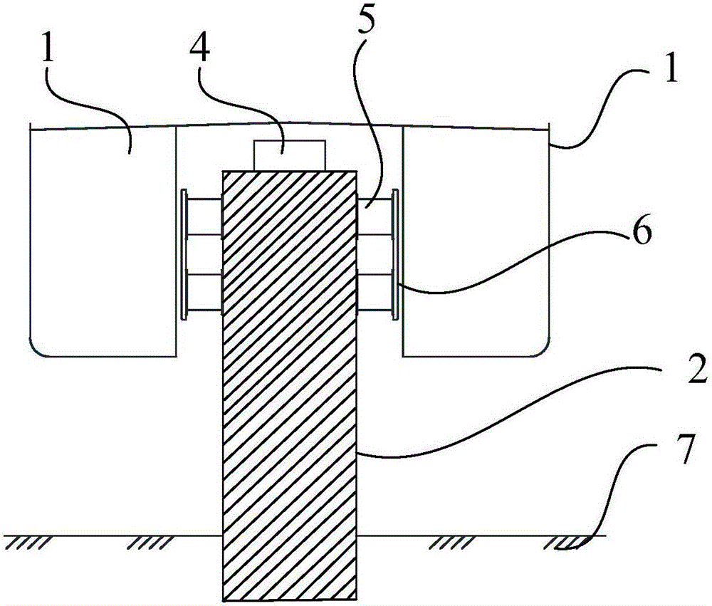 Harbor mooring system for floating structure