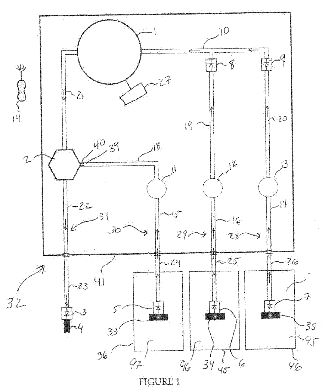 Apparatus to control reaction of peroxide and alkaline