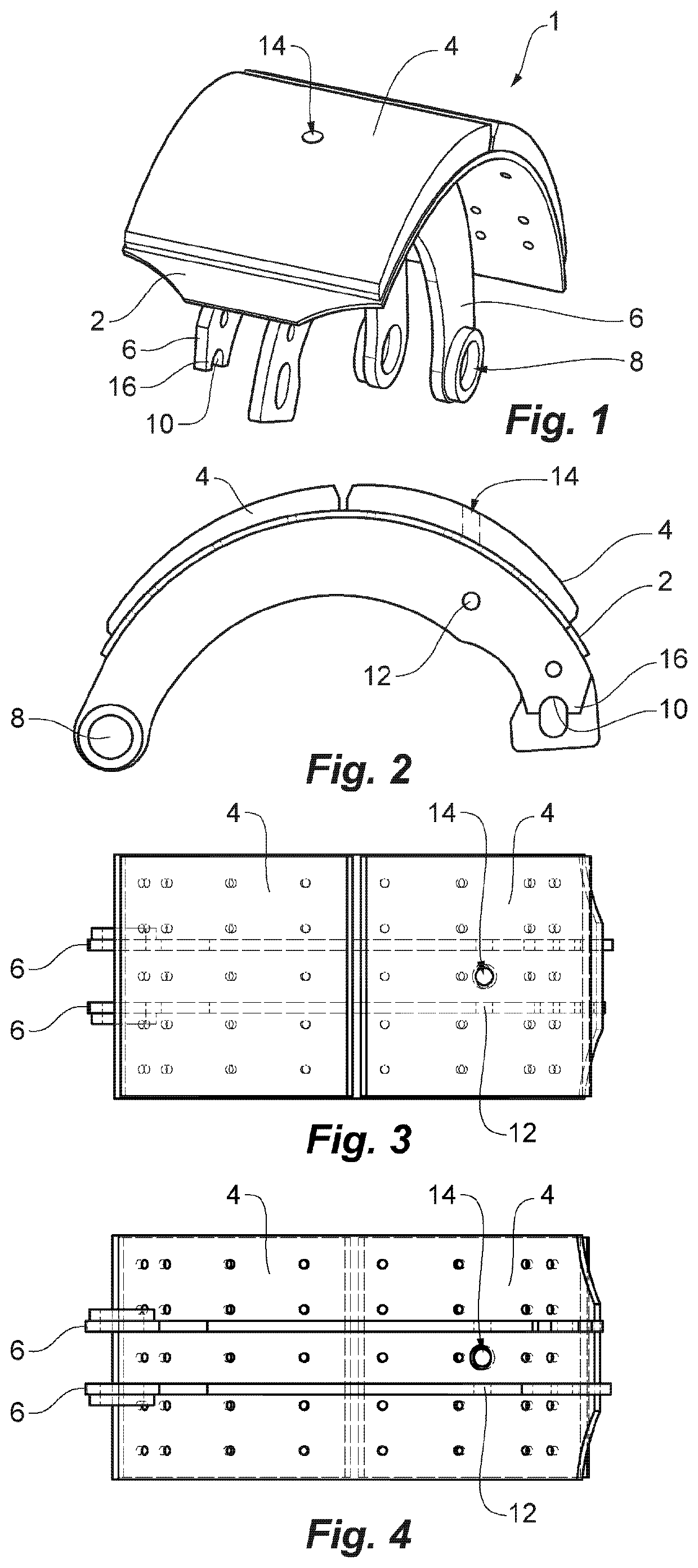 A drum brake shoe and an apparatus and method for changing same