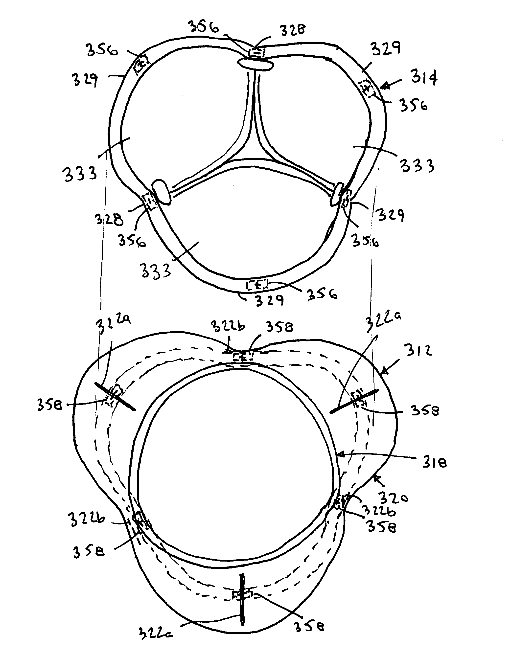 Connectors for two piece heart valves and methods for implanting such heart valves