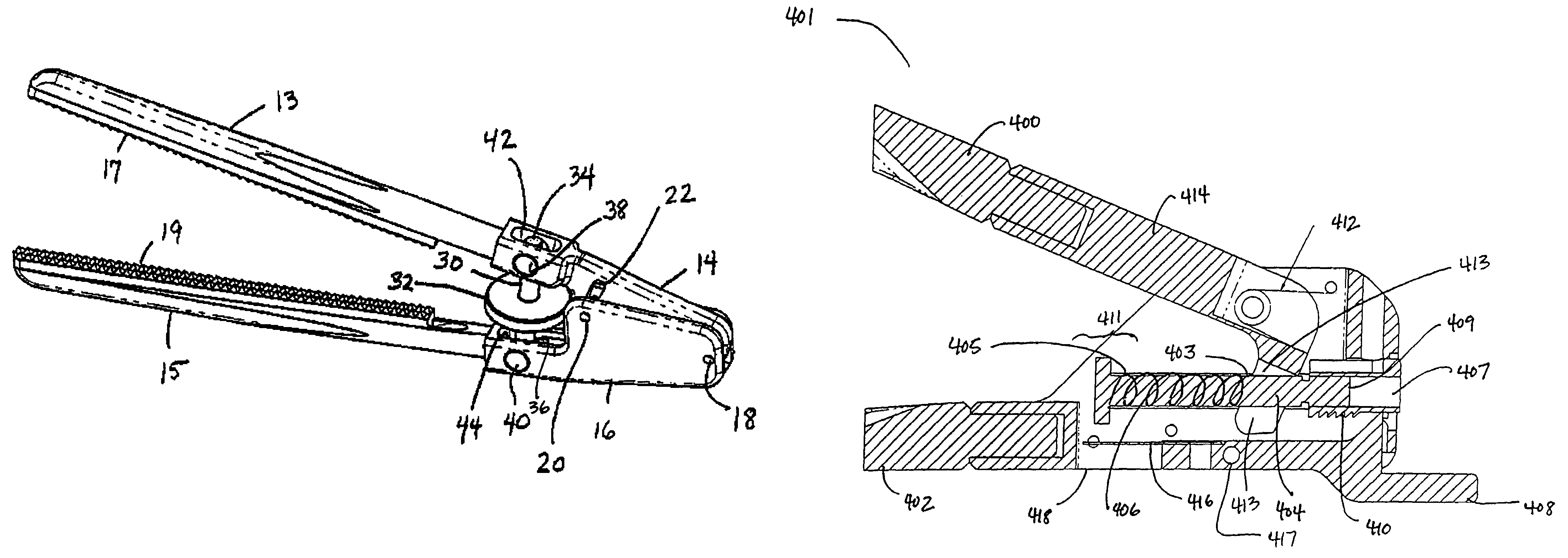Handleless clamping device