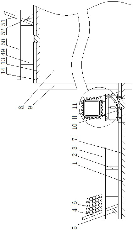 Steel pipe supporting device for fabricated building construction