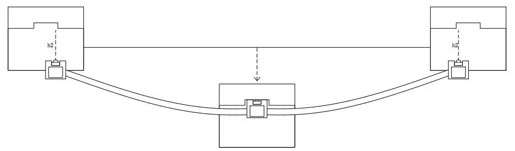 Scaffold displacement measuring system and method for constructional engineering