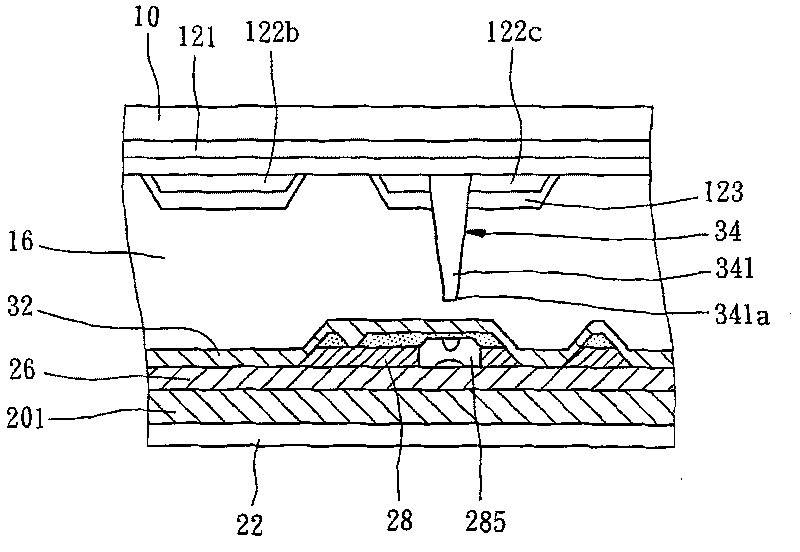 Liquid crystal display having embedded resistor-type control structure
