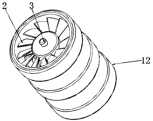 Small motor with double air ducts for cooling and resisting magnetic field