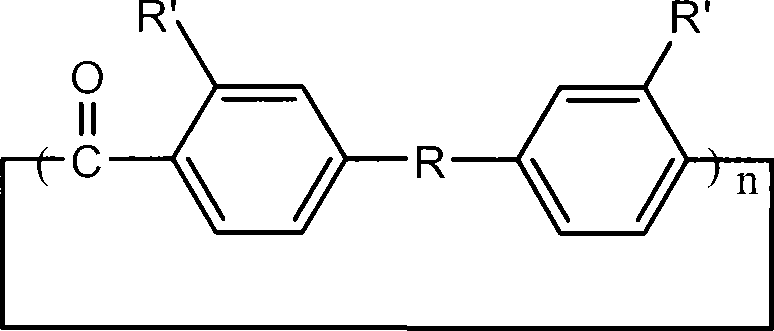 Aromatic ring-shaped polyether-ketone oligomer and preparation method thereof