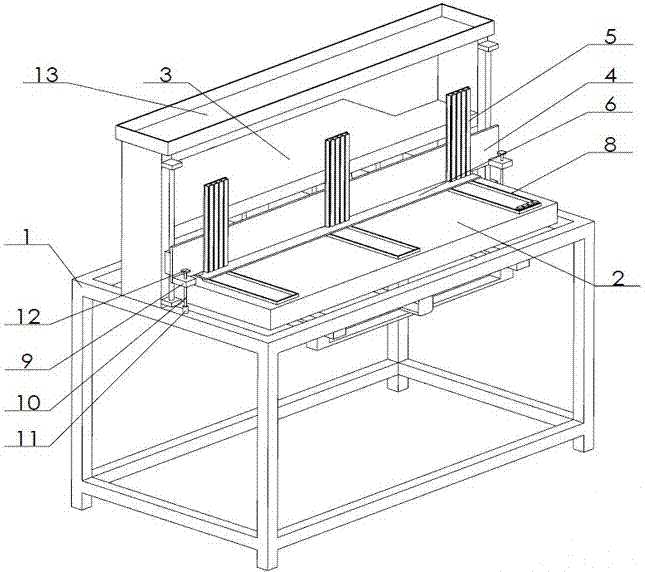 An automatic arranging machine for radiating strip ceramic sheets