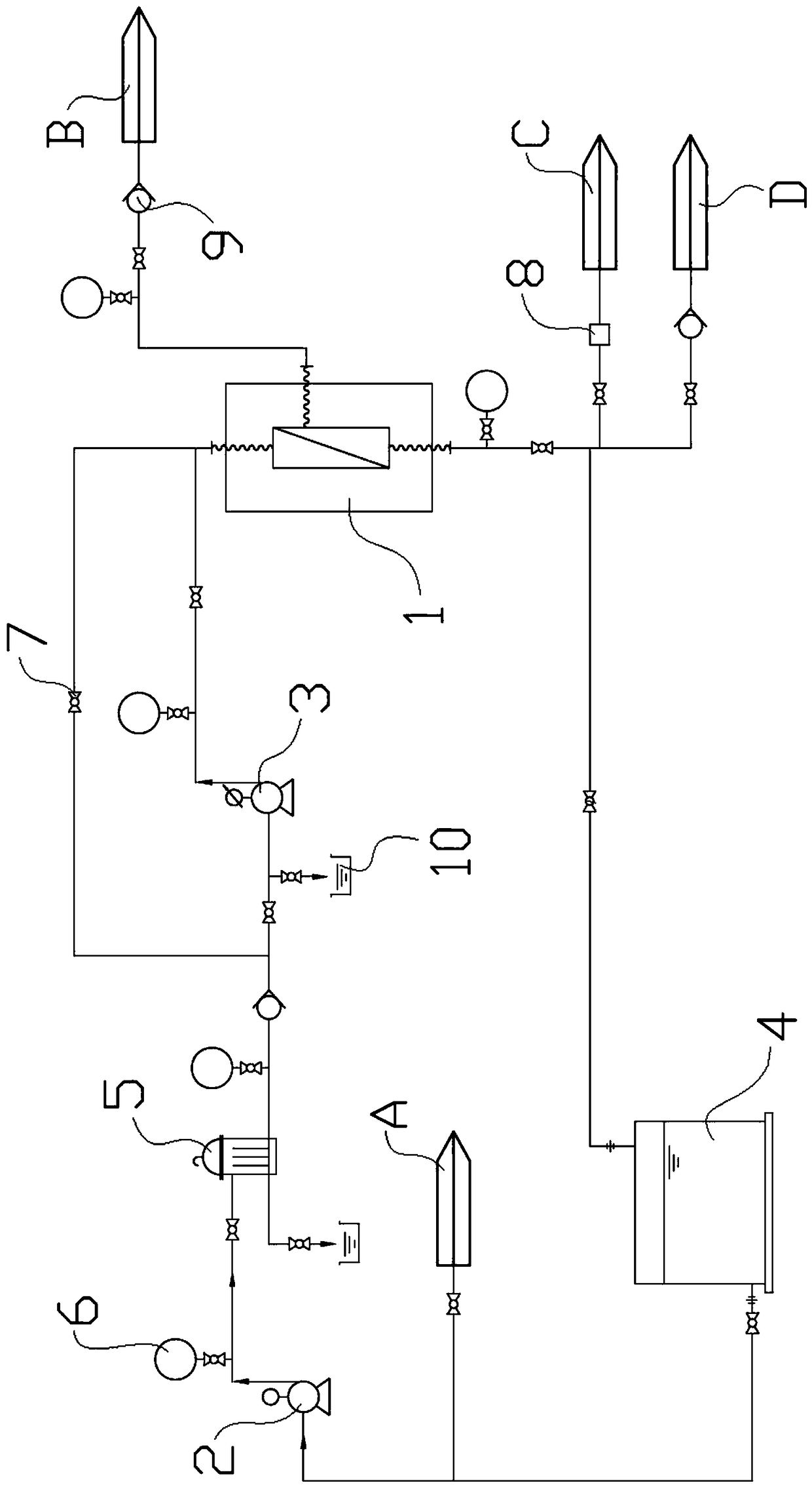 Pressure-regulating type exponentially concentrated mixed water-purifying filtering system