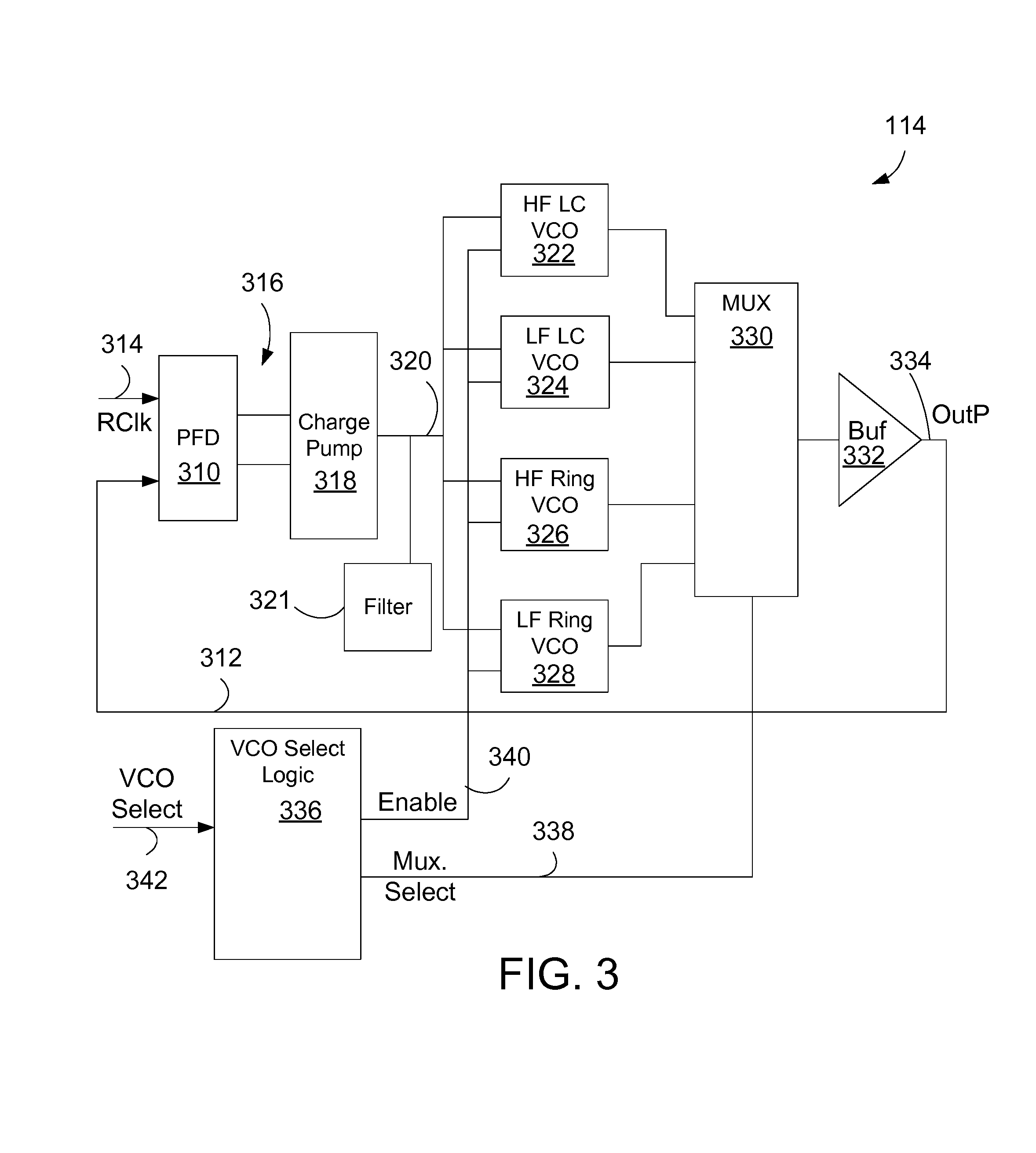 Phased locked loop with multiple voltage controlled oscillators