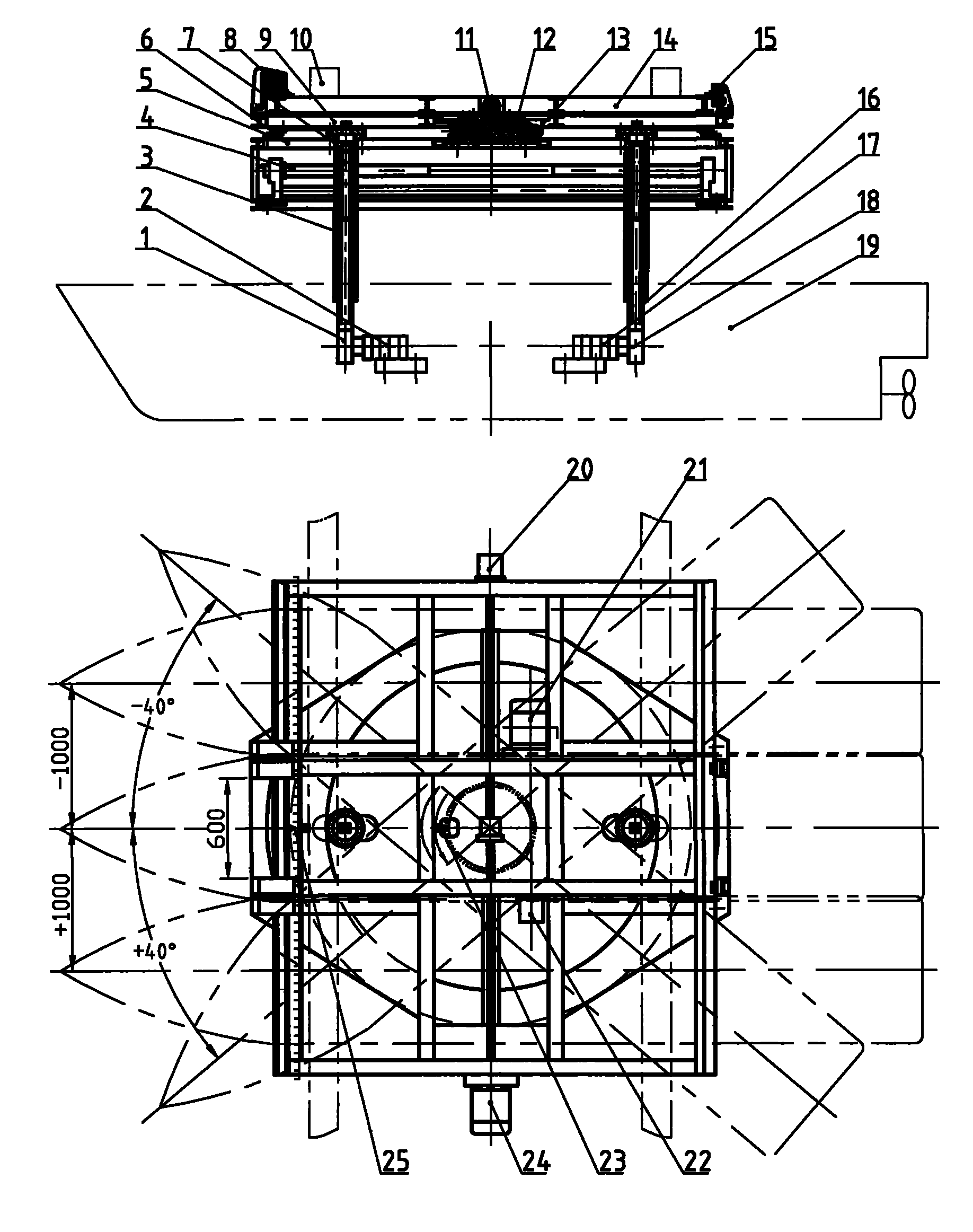 Platform type horizontal plane planar motion mechanism