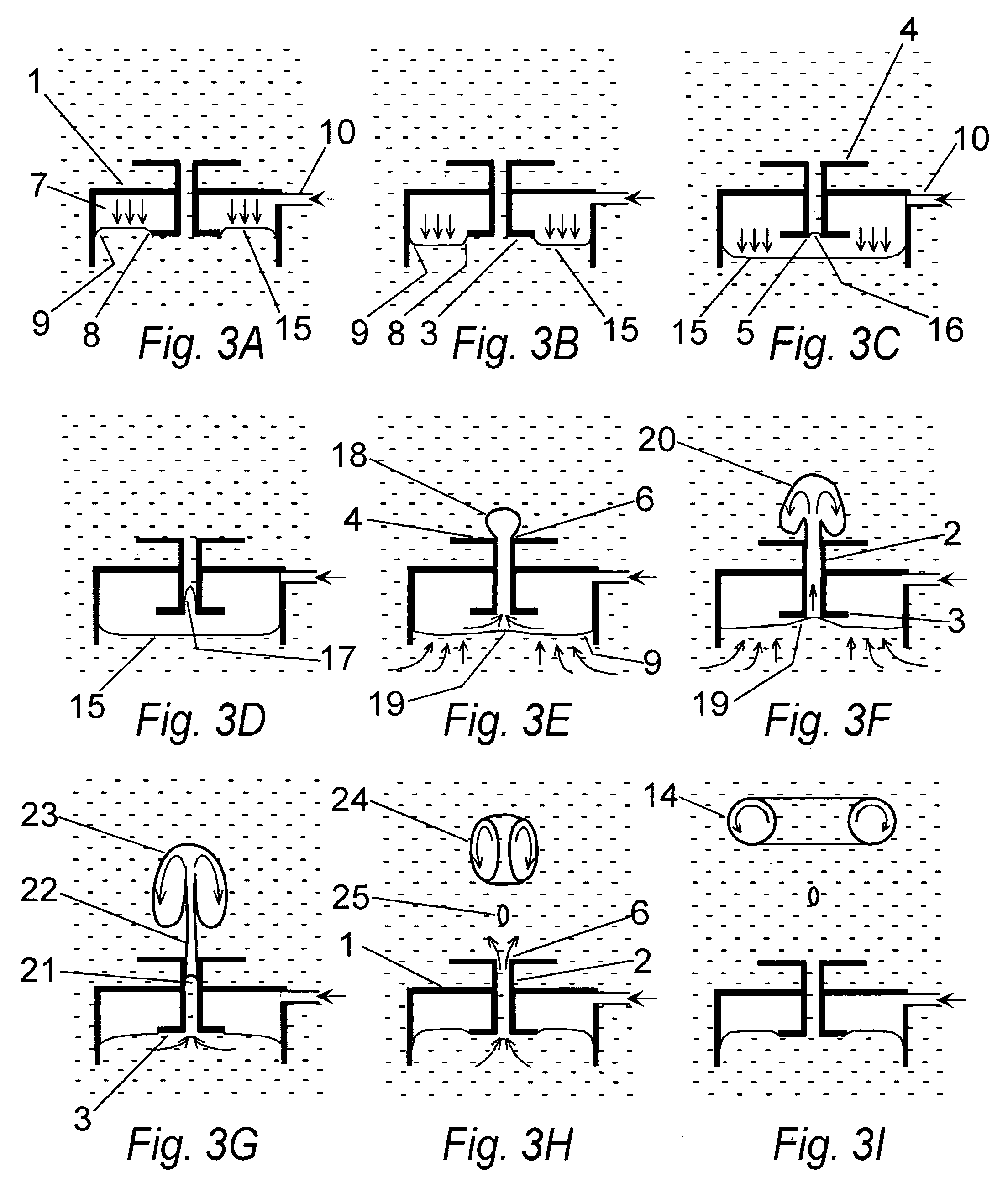 Simple, mechanism-free device, and method to produce vortex ring bubbles in liquids