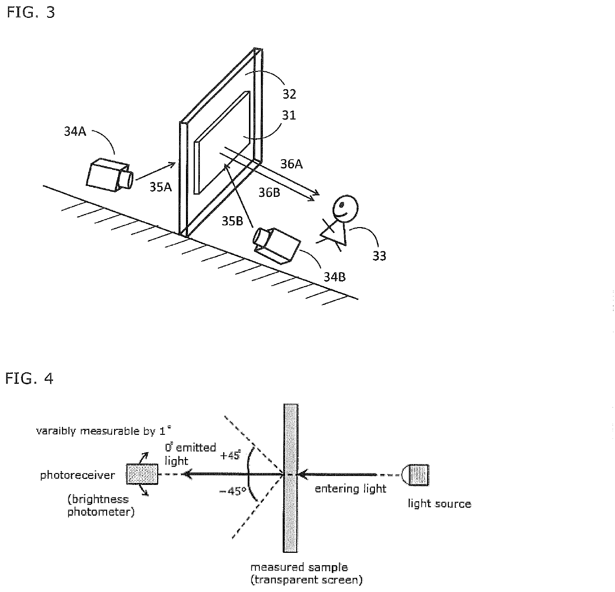 Transparent screen and video image projection system comprising same