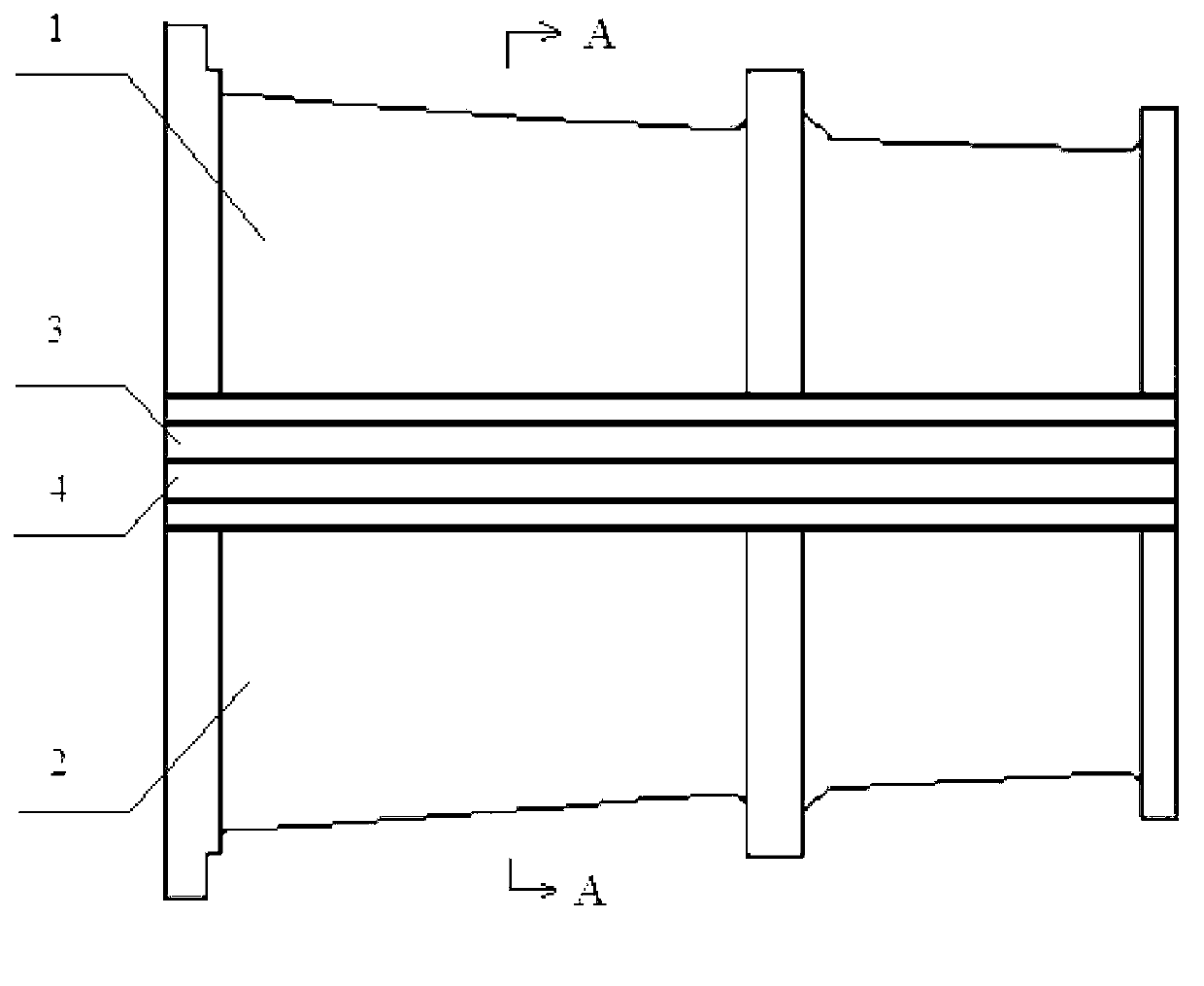 Electron beam welding method of gas turbine casing with horizontal flange structure