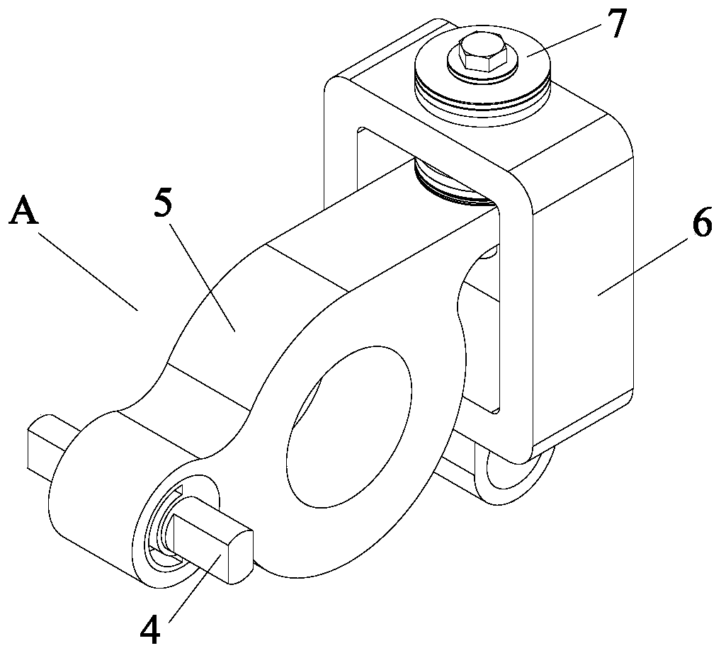 Shock absorbing shaft seat device for motor suspension