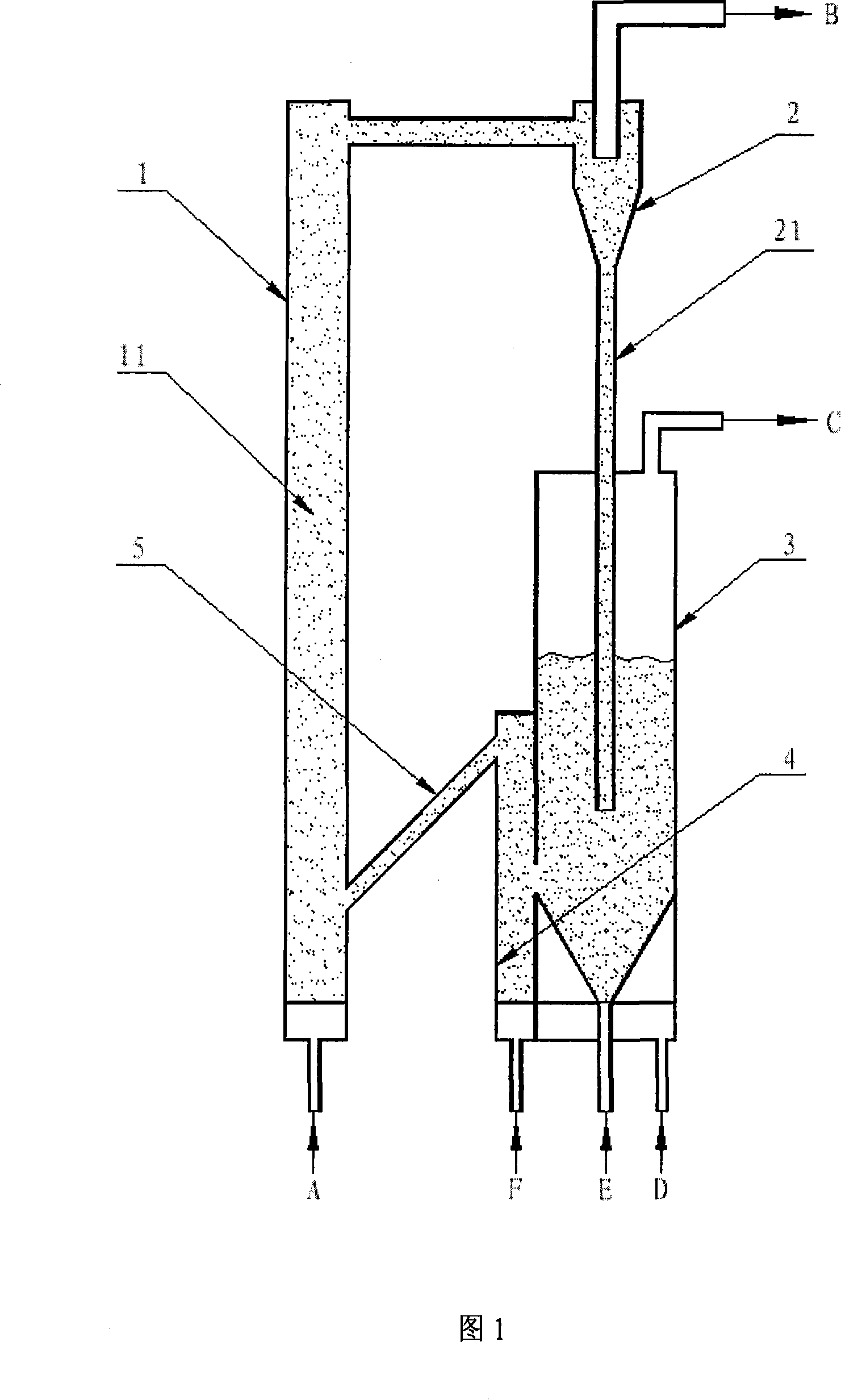 Indirect gasification device and method for solid fuel