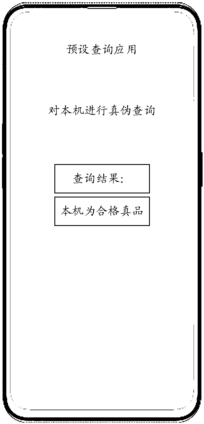 Authenticity query method, terminal and computer storage medium