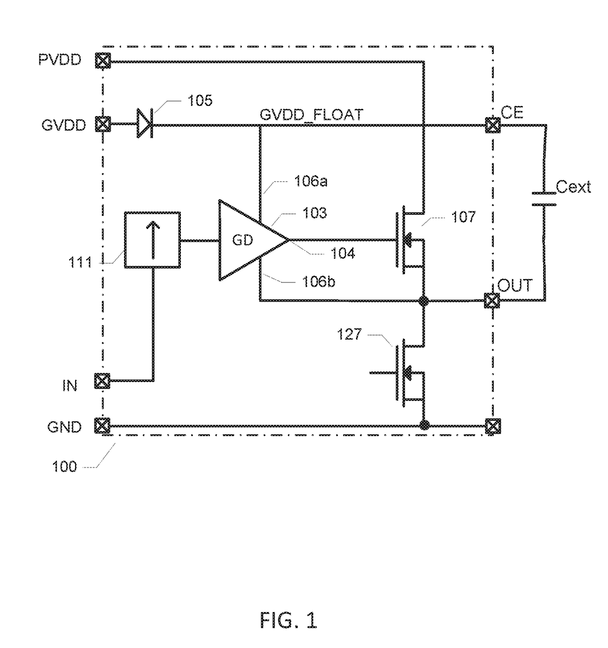 A regulated high side gate driver circuit for power transistors