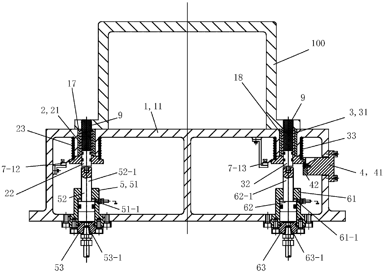 Precise positioning system with two pins on one side and its control method