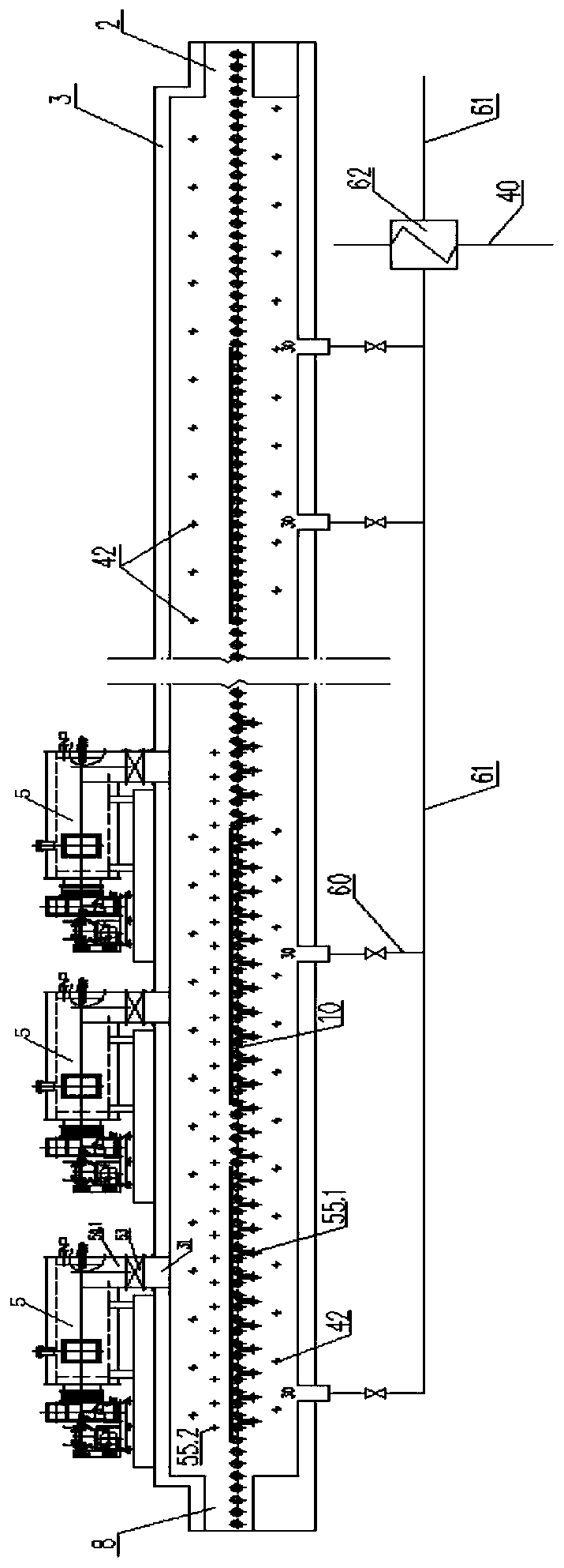 Roller hearth type plate continuous furnace and tempering method thereof