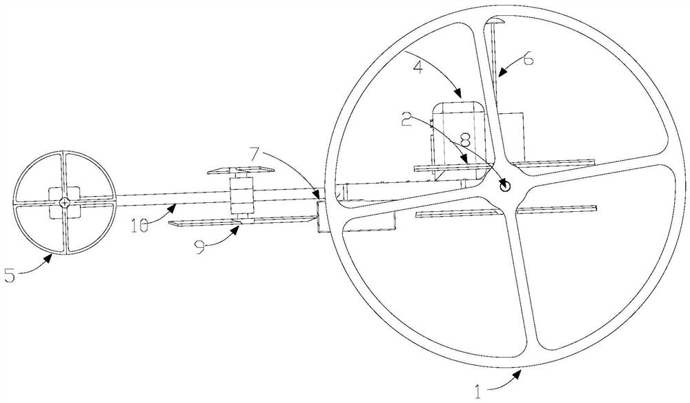 Wheel-propelled unmanned aerial vehicle suitable for bridge detection and detection method thereof