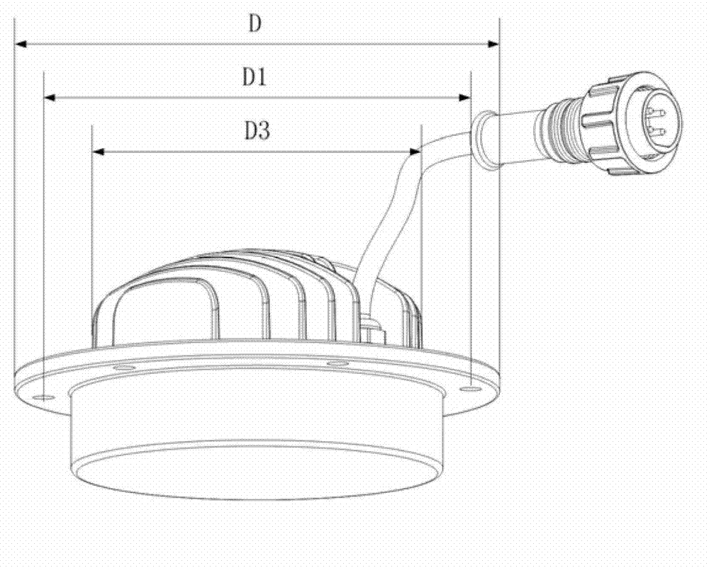 General LED (light-emitting diode) bulb composition method and liquid fluorescent flange fixing type LED bulb