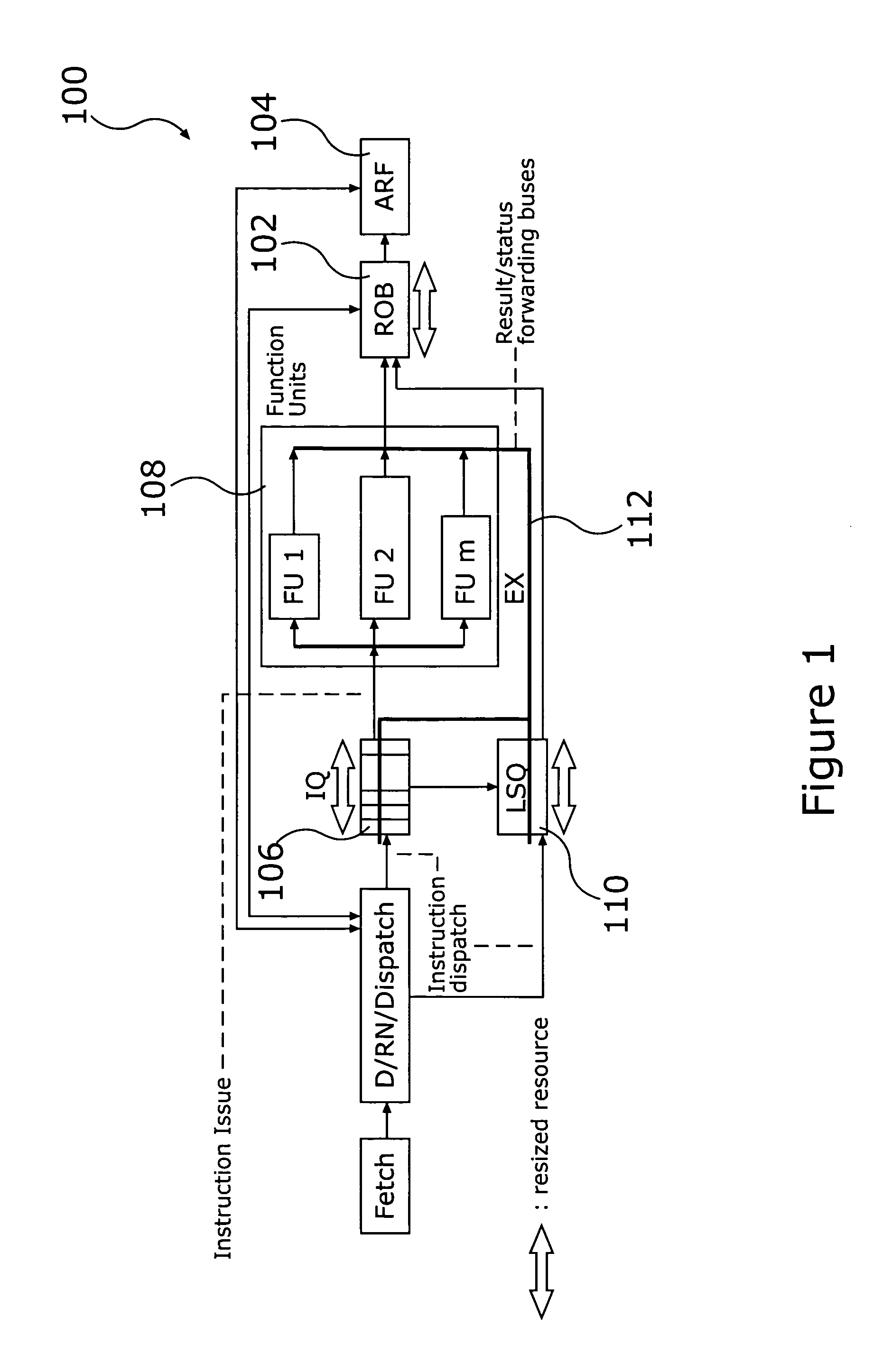 System and method for reducing power requirements of microprocessors through dynamic allocation of datapath resources