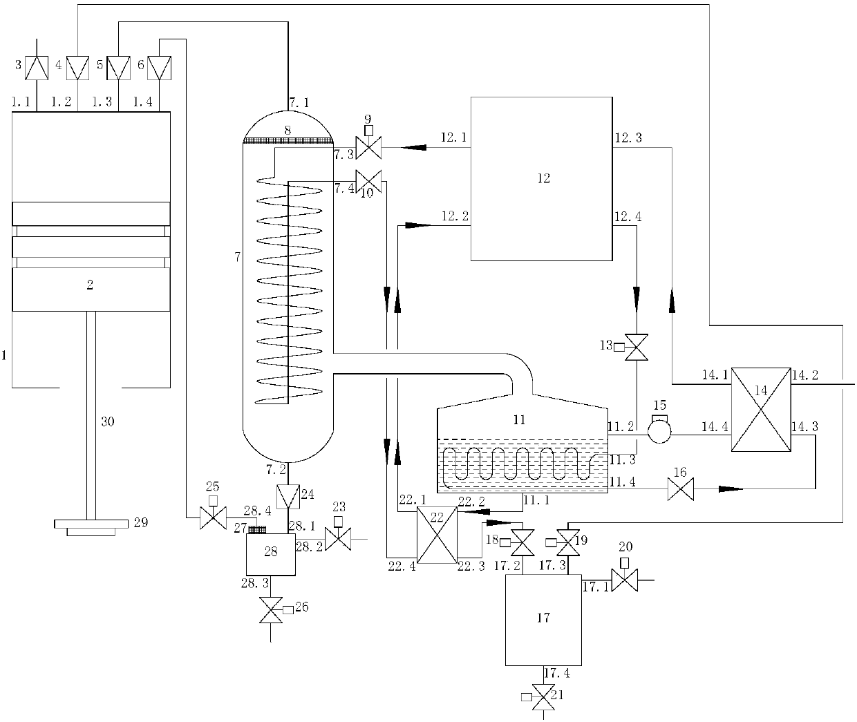 A vacuum-based salt solution heat pump regeneration system