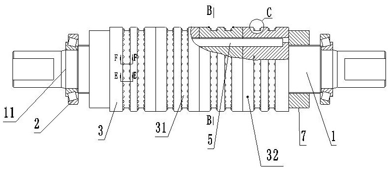 Integral embossing roller and manufacturing method thereof